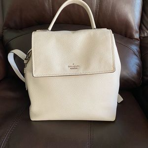 Kate Spade white leather backpack. Used twice.